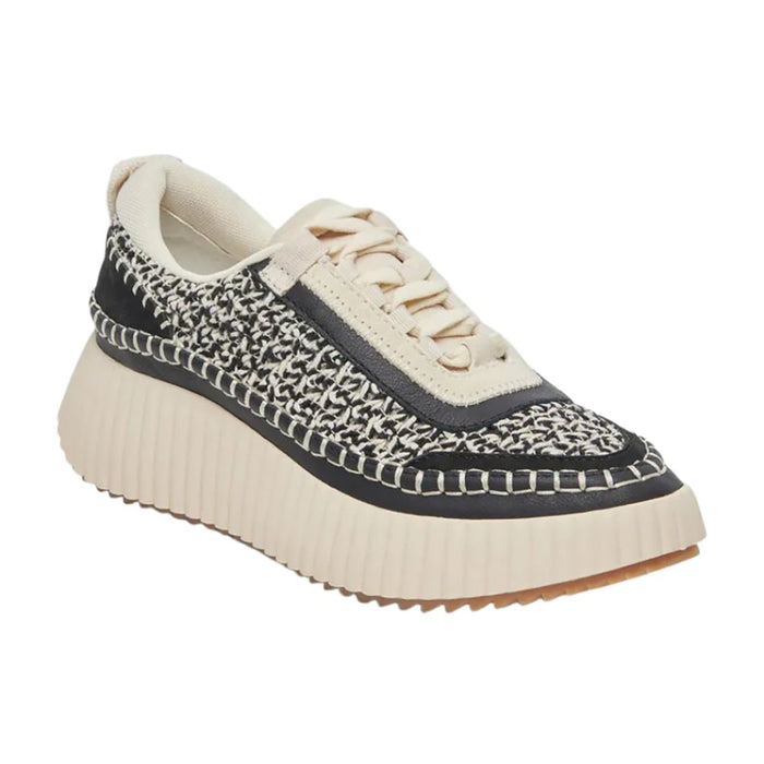 Dolce Vita Women's Dolen White/Black Woven Sneakers - 9012498 - Tip Top Shoes of New York