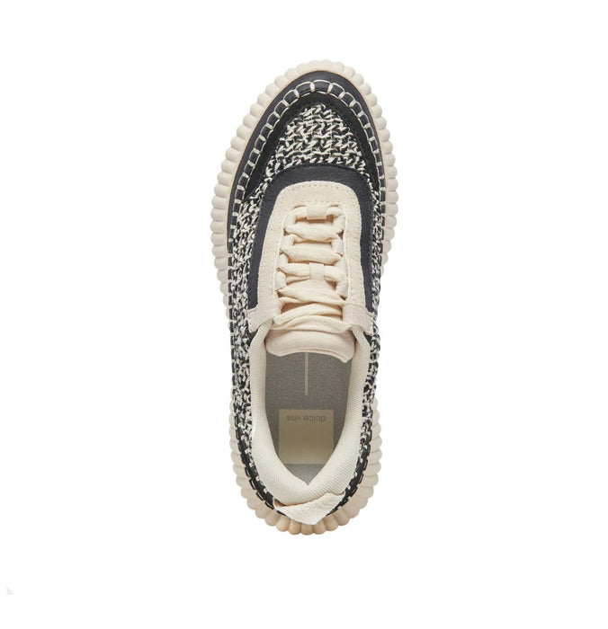 Dolce Vita Women's Dolen White/Black Woven Sneakers - 9012498 - Tip Top Shoes of New York