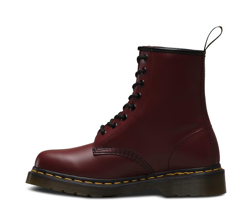 靴 Dr. Martens 1460 Cherry Red UK7 Dr. Martens Women's 1460 Cherry Red Smooth Leather - Tip Top Shoes