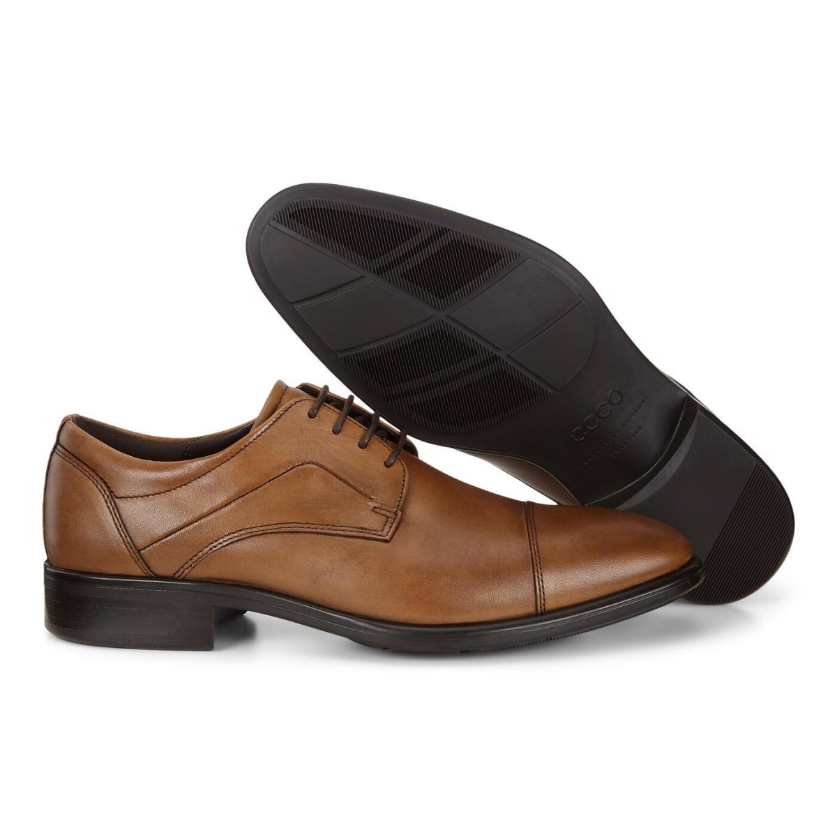 ECCO Men's City Tray Cap Toe Tie Brown - 9002862 - Tip Top Shoes of New York