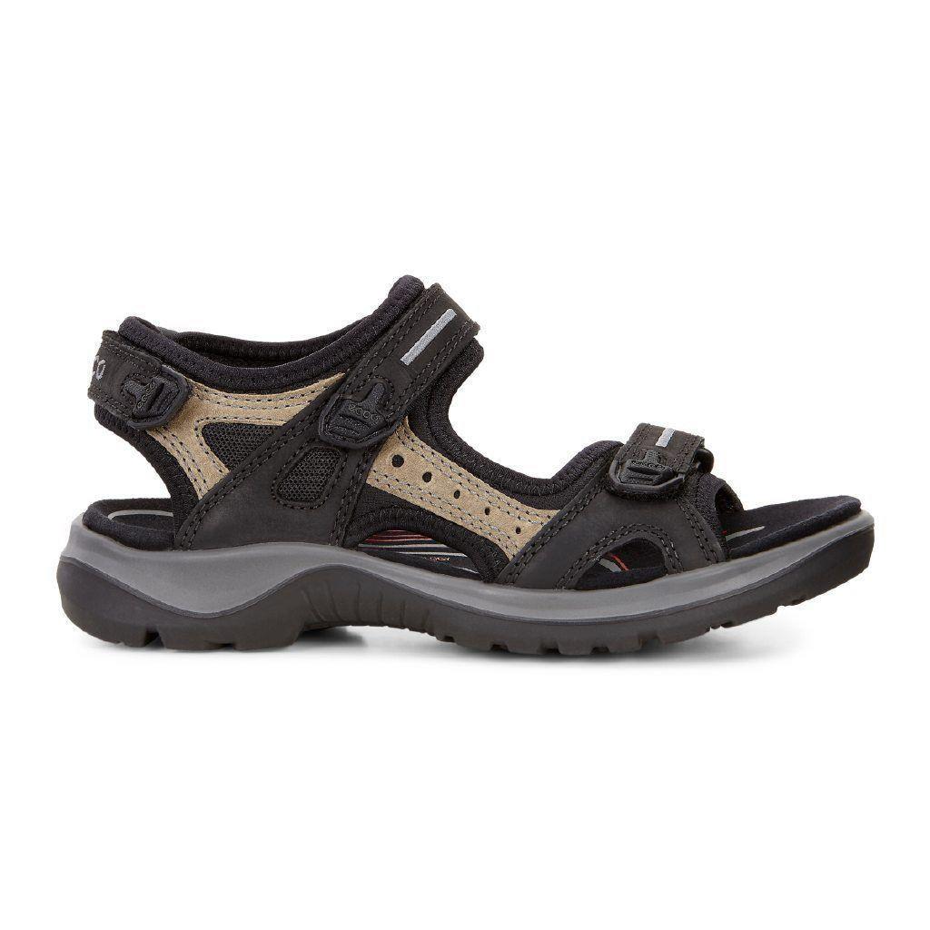 ECCO Women's 069563 Yucatan Sandal Black Nubuck - 407341601017 - Tip Top Shoes of New York