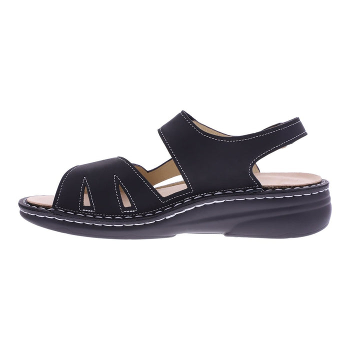 Finn Comfort Women's Barbuda Black Nubuck - 3006262 - Tip Top Shoes of New York