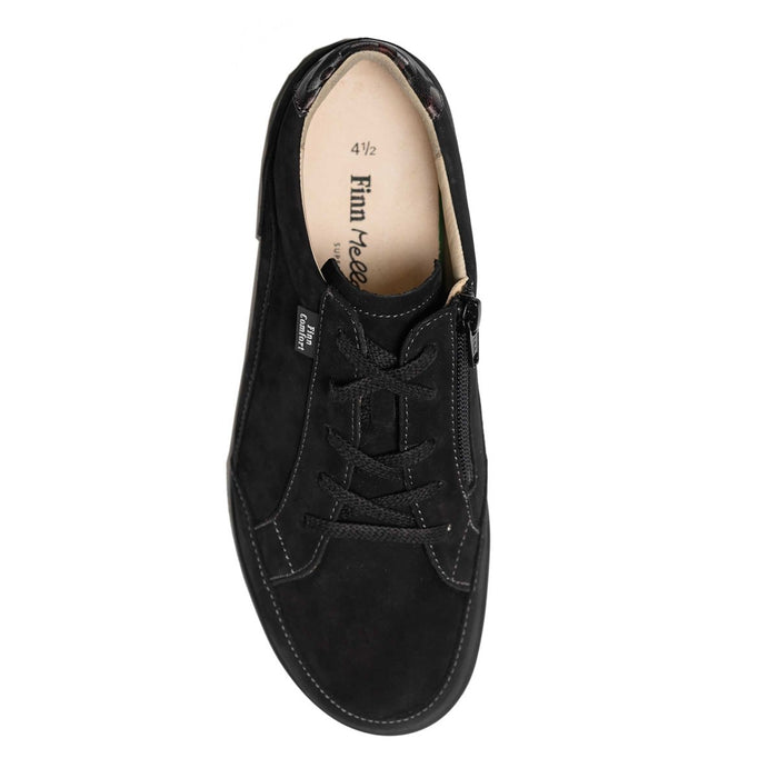 Finn Comfort Women's Prato Black/Bordo Nubuck - 3013719 - Tip Top Shoes of New York