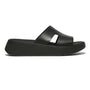 FitFlop Women's F-Mode H Bar Slide Black Leather - 1082502 - Tip Top Shoes of New York