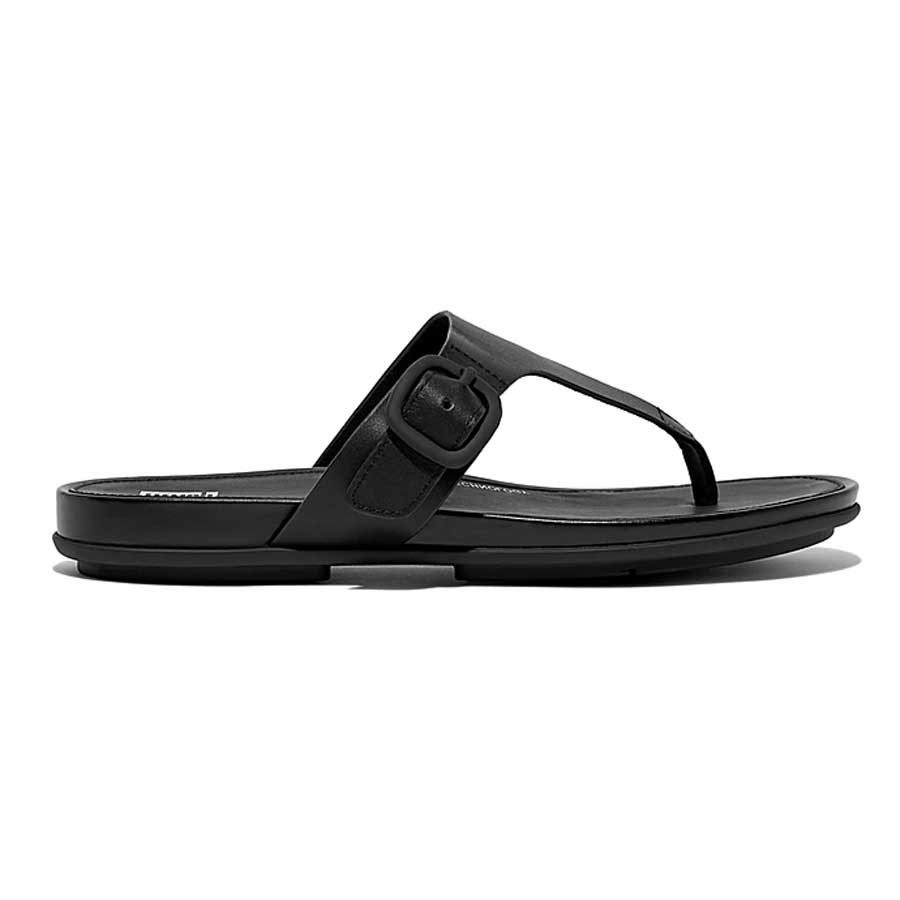 FitFlop Women's Gracie Rubber Buckle Black — Tip Top Shoes of New York