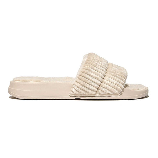 FitFlop Women's Iqushion Ivory Corduroy Slide - 1077697 - Tip Top Shoes of New York