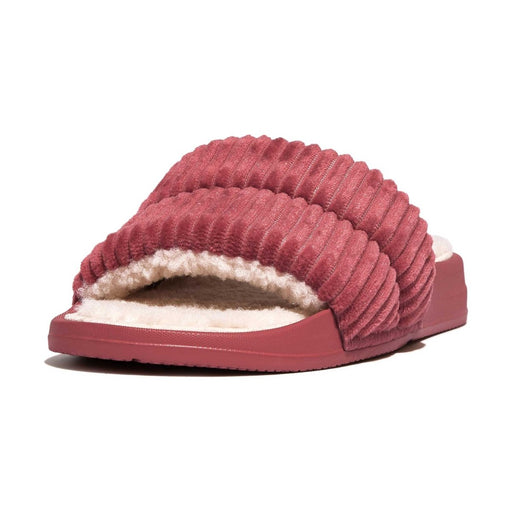 FitFlop Women's Iqushion Red Corduroy Slide - 1077705 - Tip Top Shoes of New York