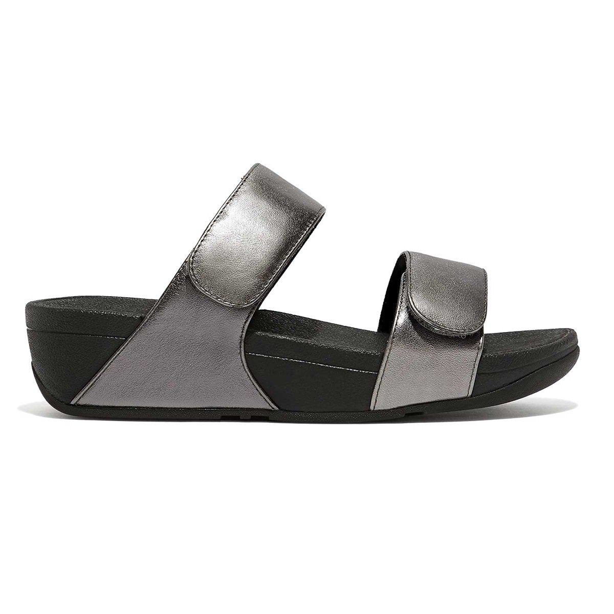 FitFlop Women's Lulu Adjustable Pewter Slide — Tip Top Shoes of