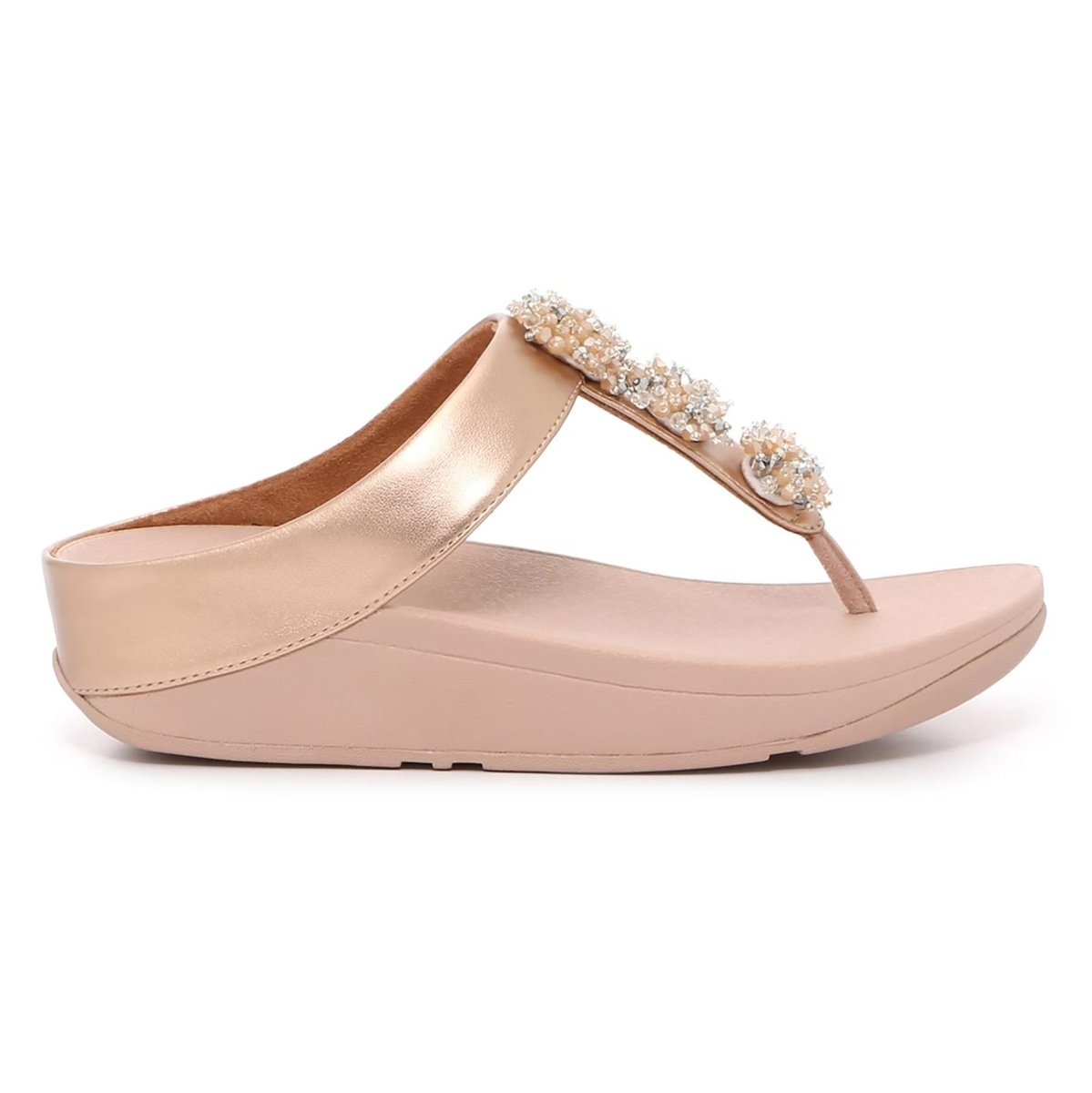 FitFlop Women's Rumba Beaded Rose Gold Thong â Tip Top Shoes of New York