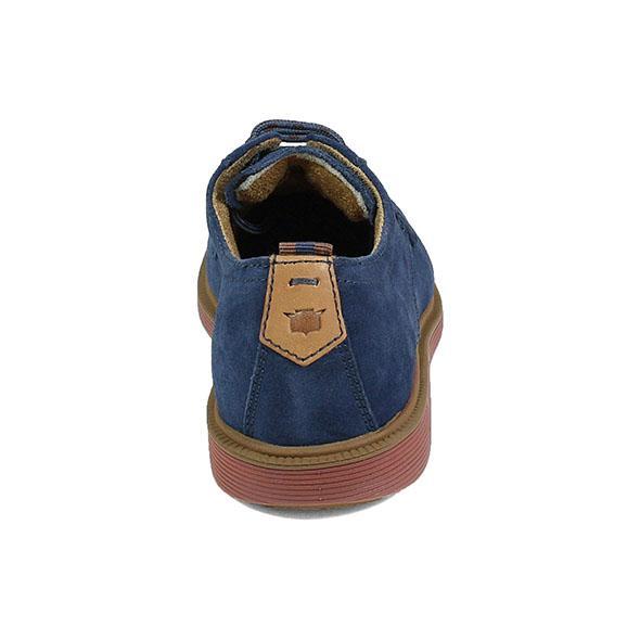 Florsheim Kids Boy's Sapacush Plain Toe Ox Navy Suede/Brick (Sizes 4-7) - 941766 - Tip Top Shoes of New York