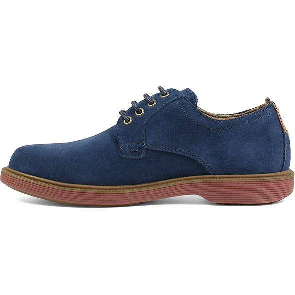 Florsheim Kids Boy's Sapacush Plain Toe Ox Navy Suede/Brick (Sizes 4-7) - 941766 - Tip Top Shoes of New York