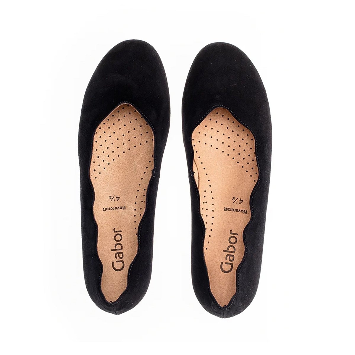 Gabor Women's 84.166.17 Ballet Black Suede - 9010195 - Tip Top Shoes of New York