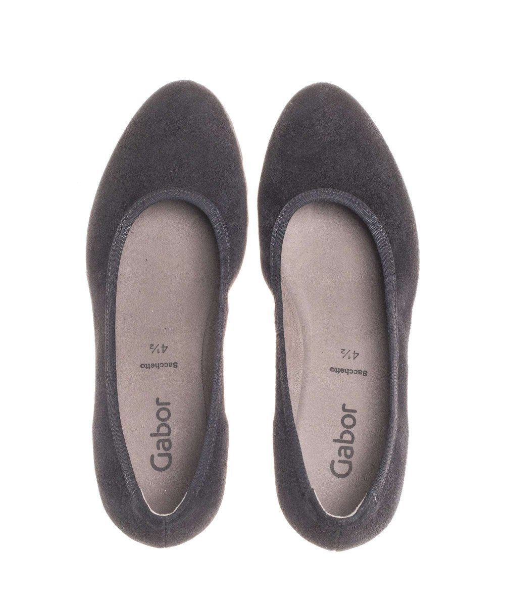 Gabor Women's 95.320.17 Wedge Black Suede - 852241 - Tip Top Shoes of New York