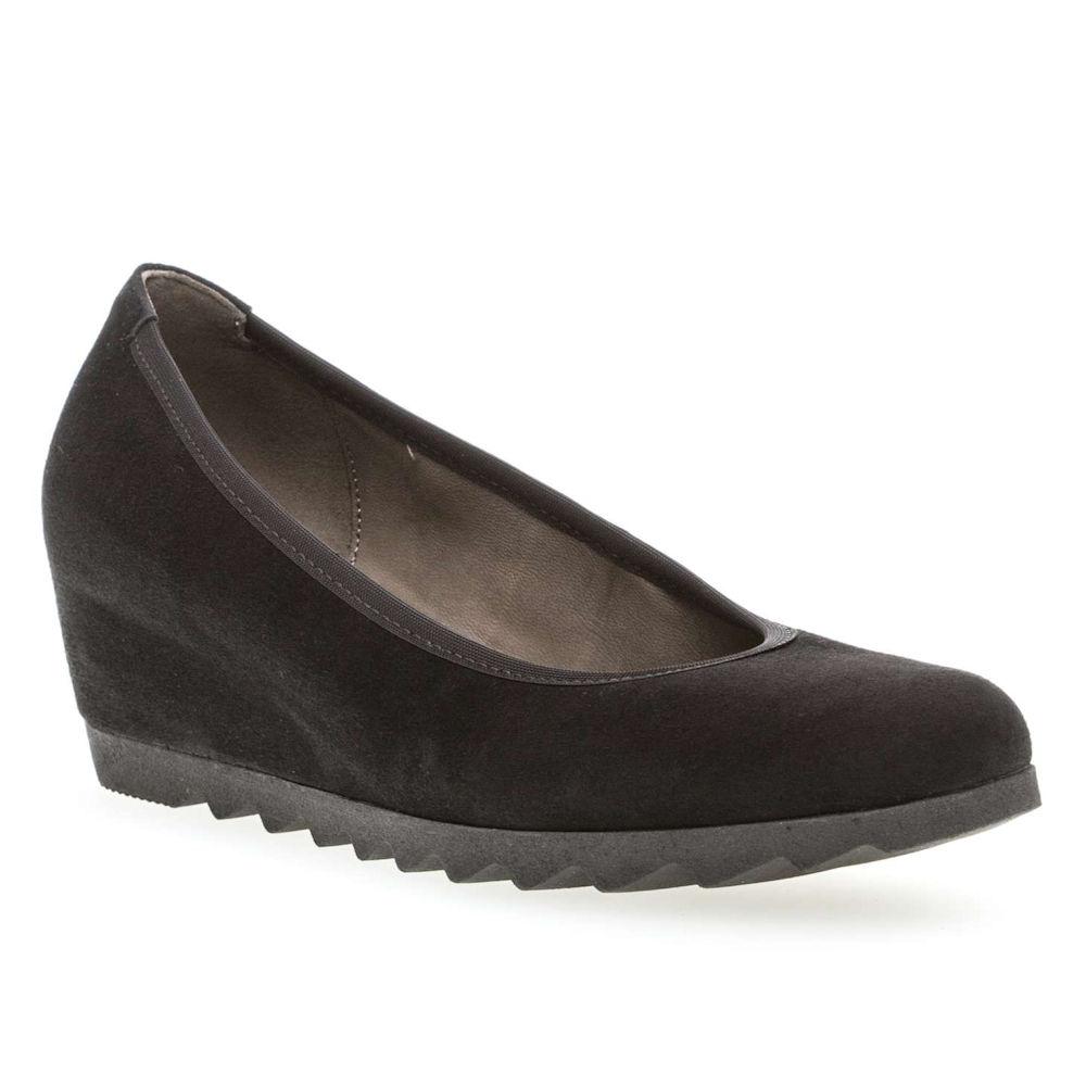 Gabor Women's 95.320.17 Wedge Black Suede - 852241 - Tip Top Shoes of New York