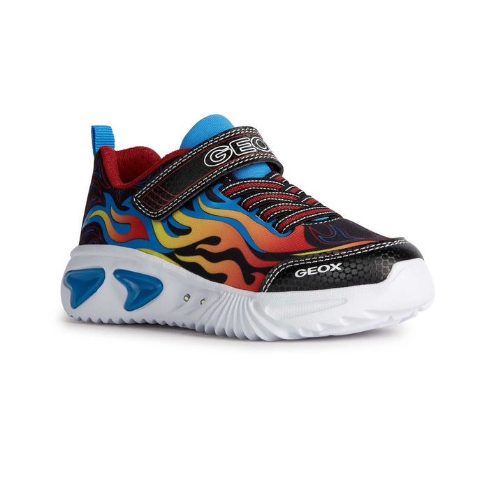 Geox Boy's (Sizes 28-34) Assister Black/Orange/Blue - 1078795 - Tip Top Shoes of New York