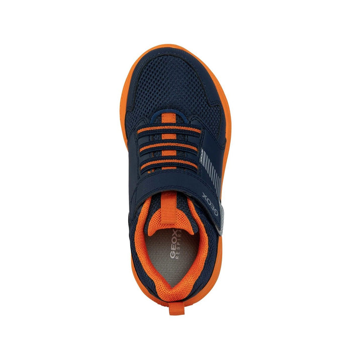 Toevoeging cafe Kameel Geox Boy's (Sizes 28-34) Sprintye Navy/Orange — Tip Top Shoes of New York