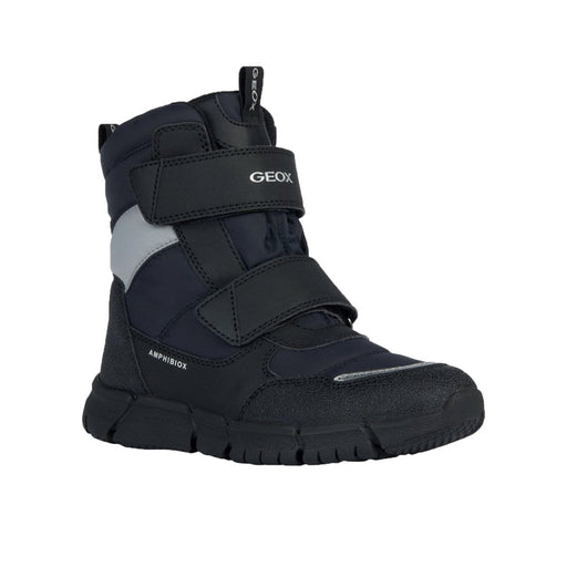 Geox Boy's (Sizes 30-41) Flexyper Black/Grey Tall Waterproof - 1076907 - Tip Top Shoes of New York