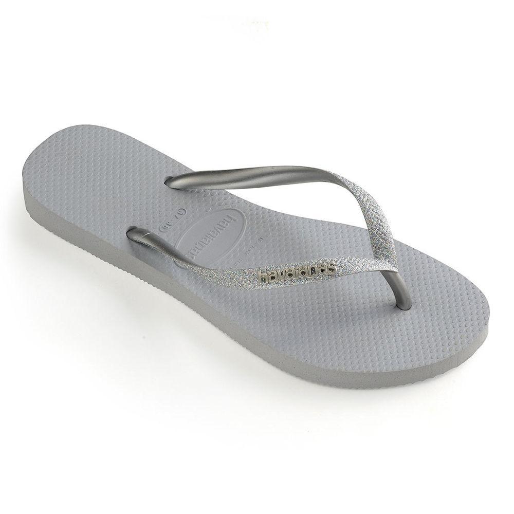 Havaianas Kids Slim Glitter Steel Grey (Sizes 2728-3334) - 959910 - Tip Top Shoes of New York