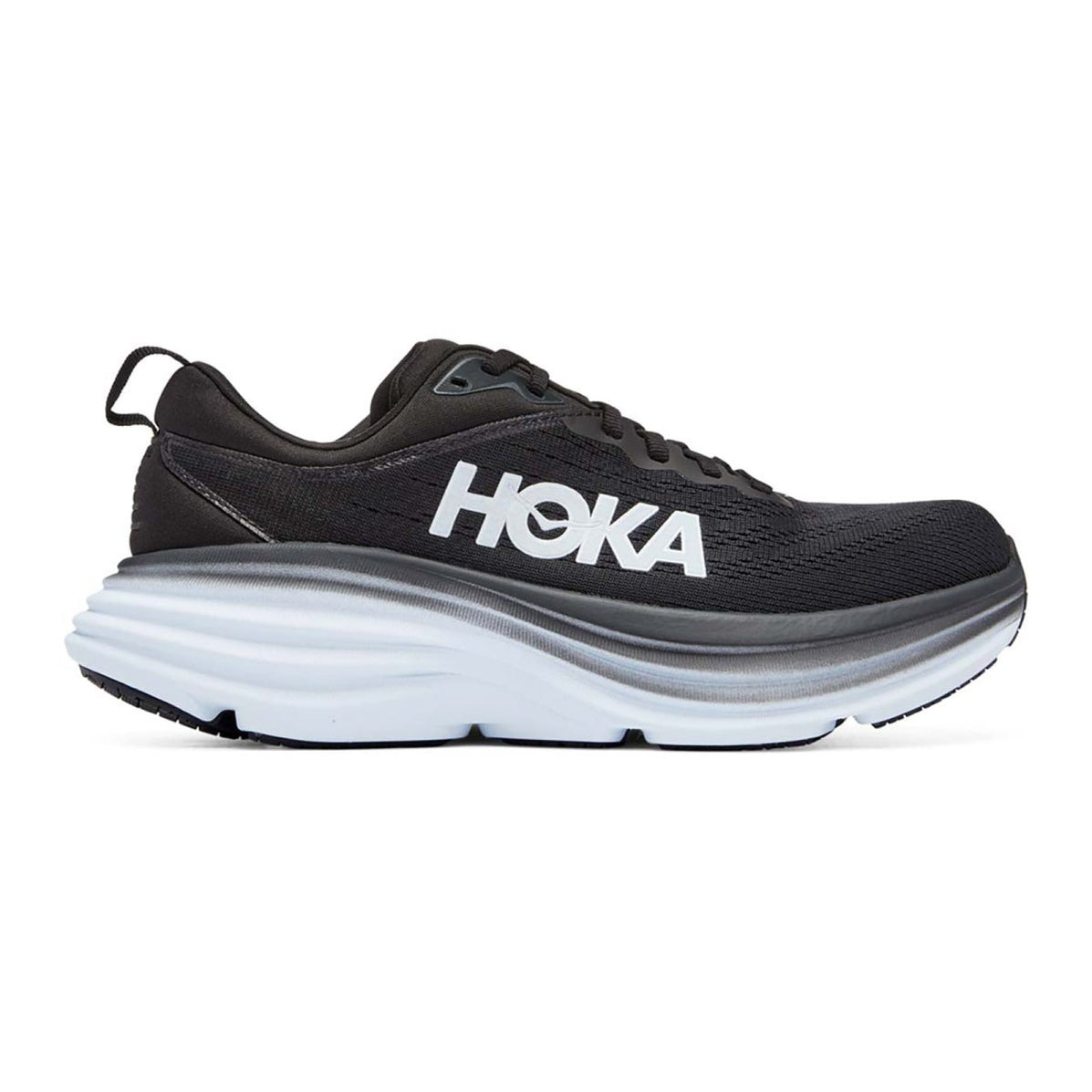 Hoka Men's Bondi 8 Black/White Tip Top Shoes of New York