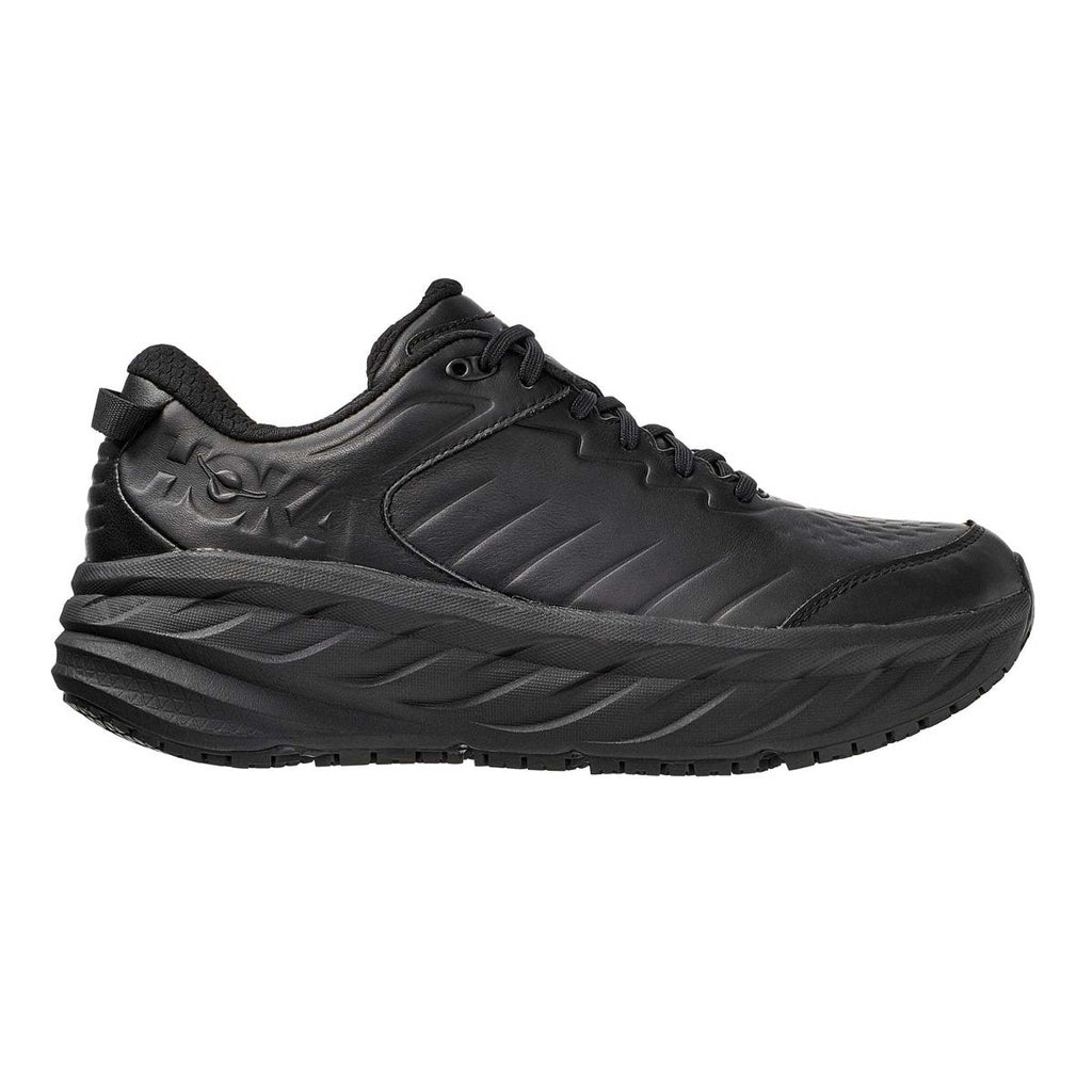 Hoka One One Women s Bondi SR Black Leather Tip Top Shoes of New York