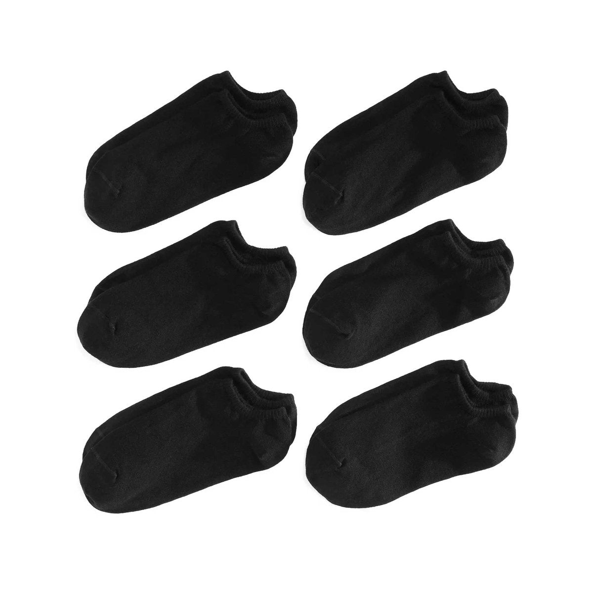 Hue Women's 6421 No Show 6 Pack Liner Socks Black - 008672860229 - Tip Top Shoes of New York