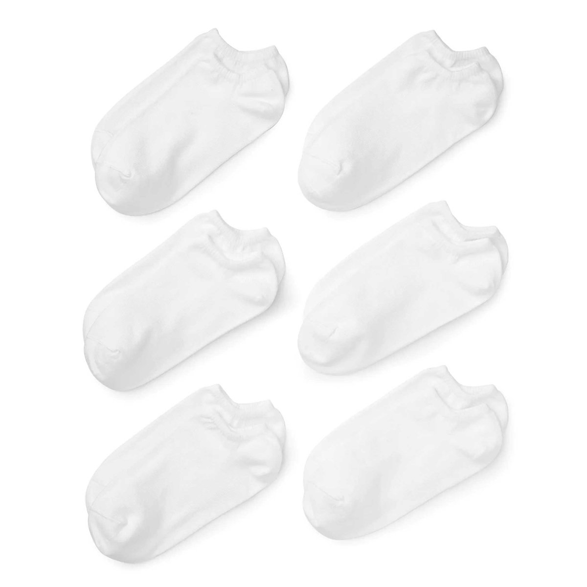 Hue Women's 6421 No Show 6 Pack Liner Socks White - 008672568453 - Tip Top Shoes of New York