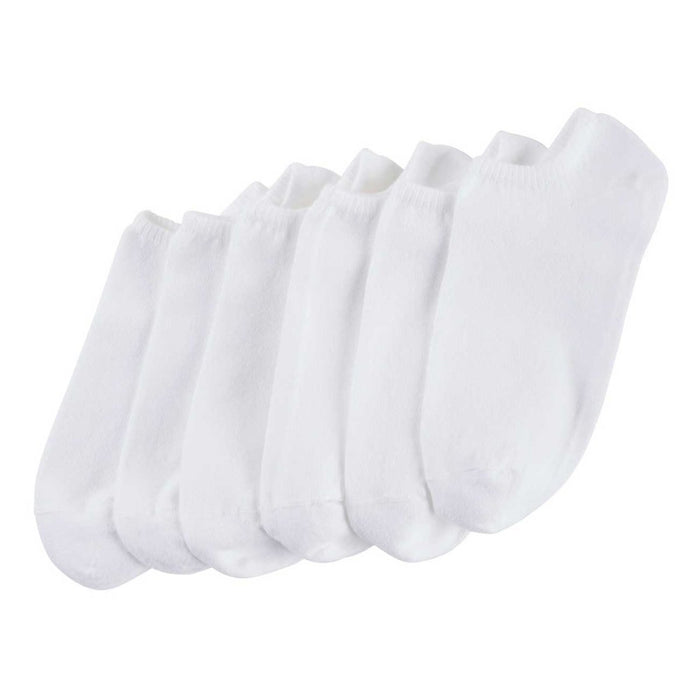 Hue Women's 6421 No Show 6 Pack Liner Socks White - 008672568453 - Tip Top Shoes of New York