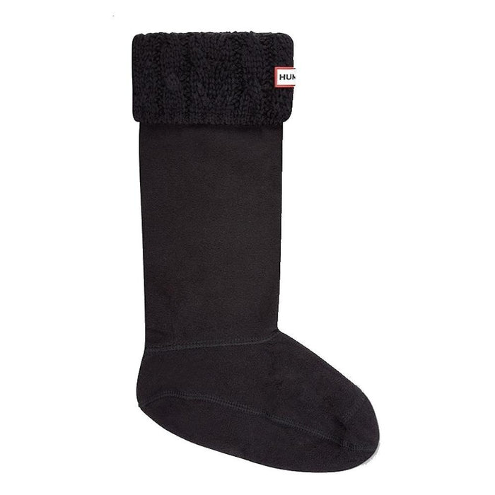 Hunter Dual Cable Knit Boot Socks Black - 408089307018 - Tip Top Shoes of New York