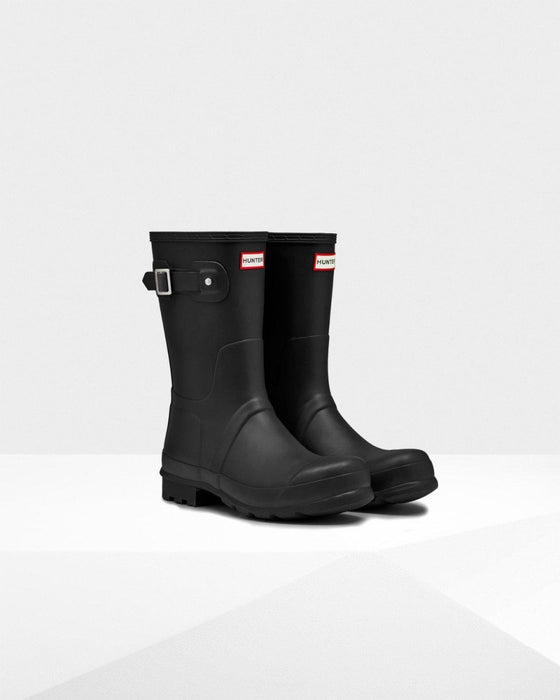 Hunter Men's Original Short Rain Boots Black - 404868303011 - Tip Top Shoes of New York