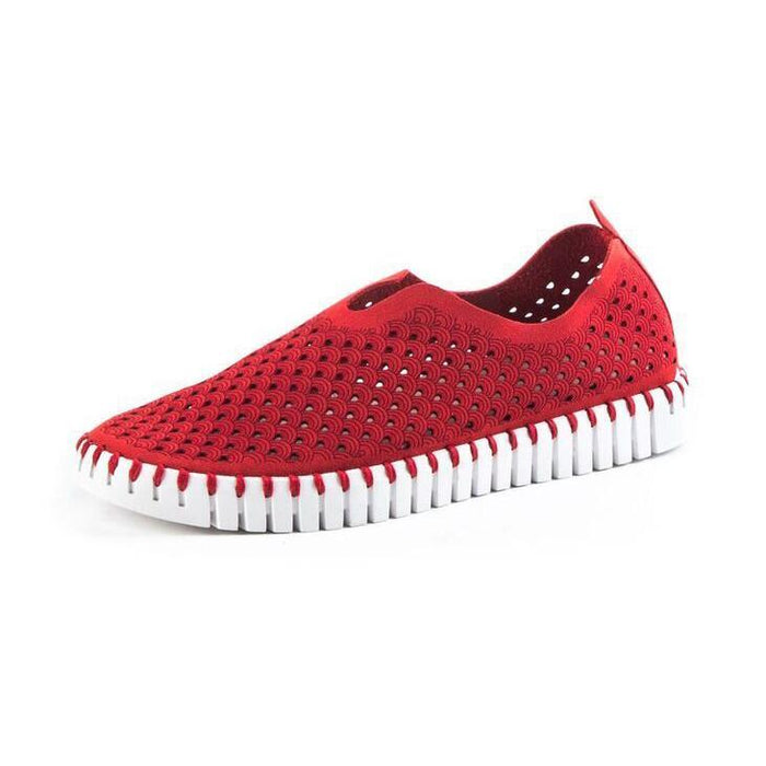 Ilse Jacobsen Women's Tulip 139 Deep Red Perforated - 10006038 - Tip Top Shoes of New York