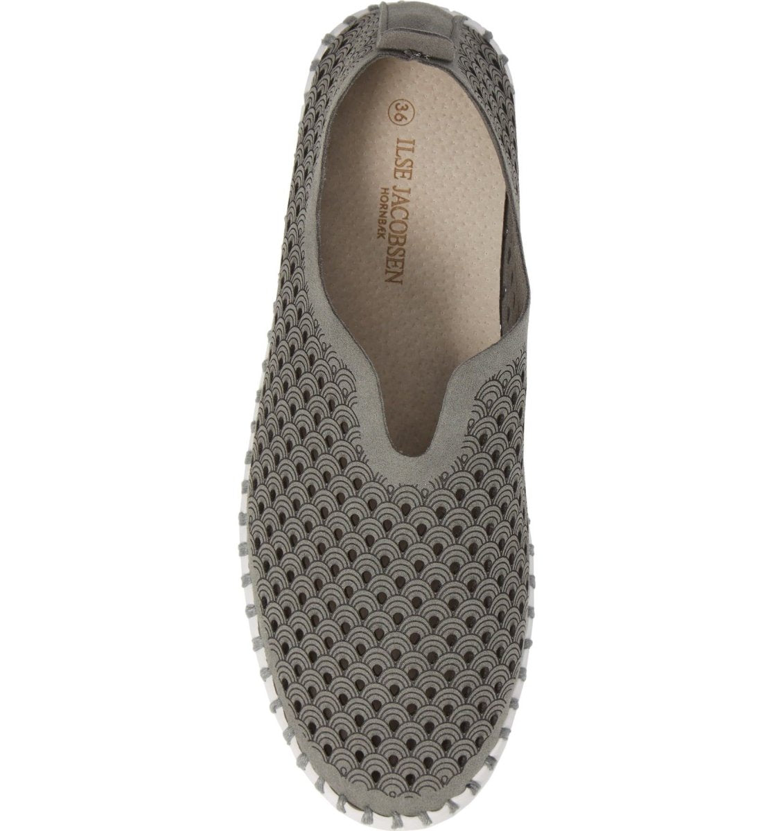 Ilse Jacobsen Women's Tulip 139 Grey Perforated - 776310 - Tip Top Shoes of New York