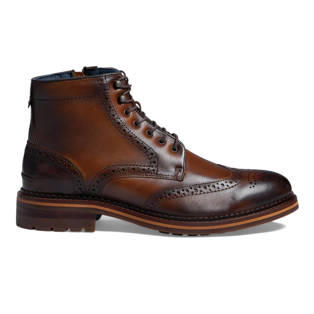 Johnston & Murphy Men's XC Flex Connelly Wingtip Boot Tan — Tip Top ...