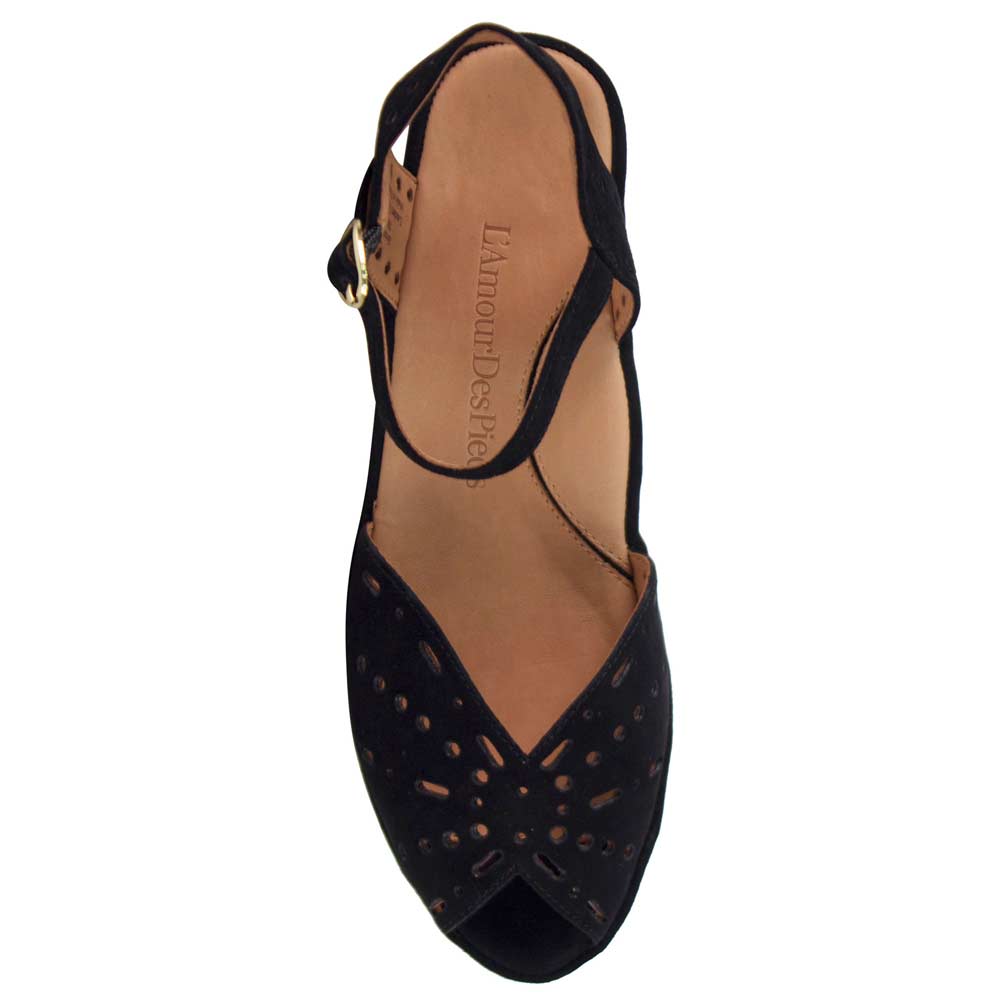 L'Amour Des Pieds Women's Brenn Black Suede - 324335 - Tip Top Shoes of New York