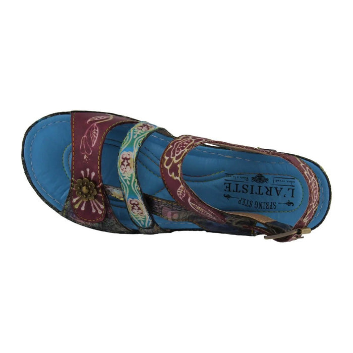 L'Artiste By Spring Step Women's Sumacah Aqua Multi Tip Top