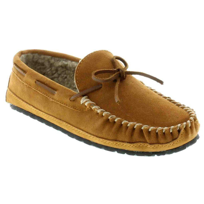 Minnetonka Men's 4154 Casey Slipper Tan Suede - Main Image