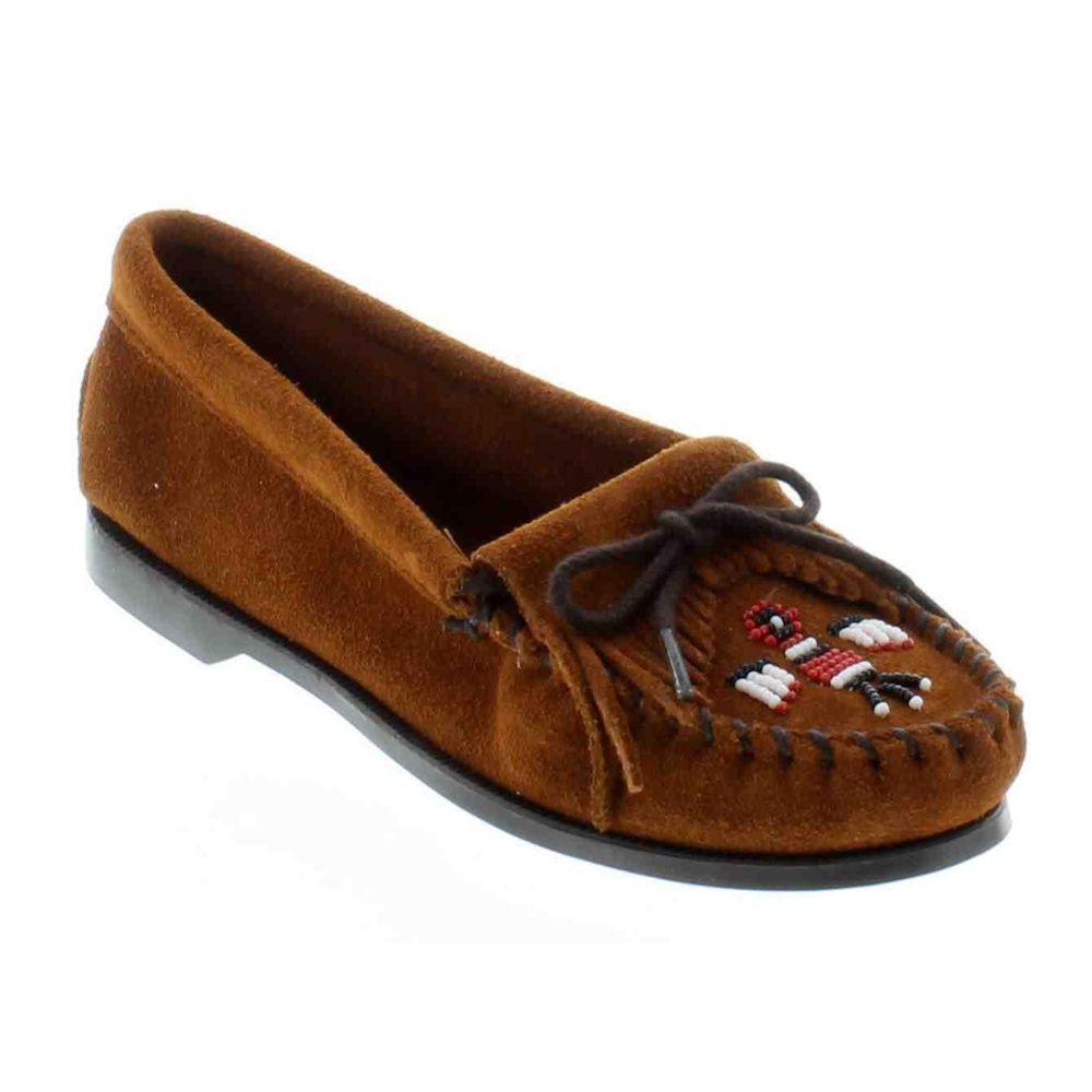 Minnetonka Women s 173 Thunderbird Moccasin Brown Suede Tip Top