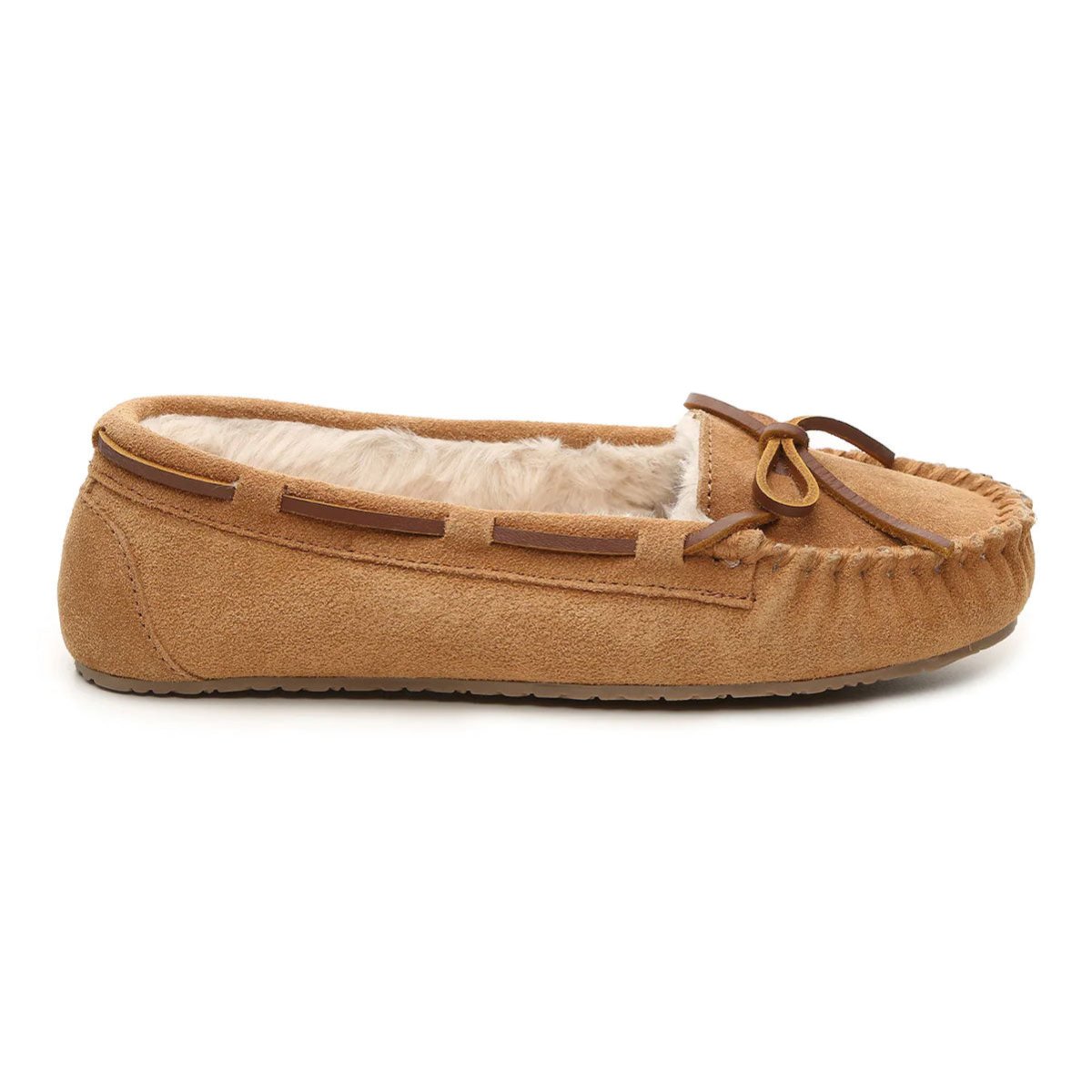 Minnetonka Women's 4011 Cally Slipper Tan Suede - 407335605014 - Tip Top Shoes of New York