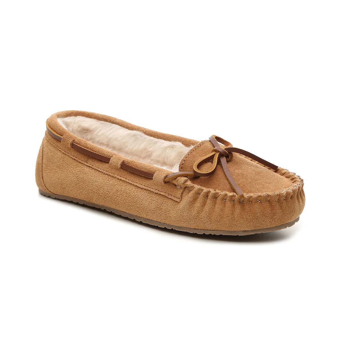 Minnetonka Women's 4011 Cally Slipper Tan Suede - 407335605014 - Tip Top Shoes of New York