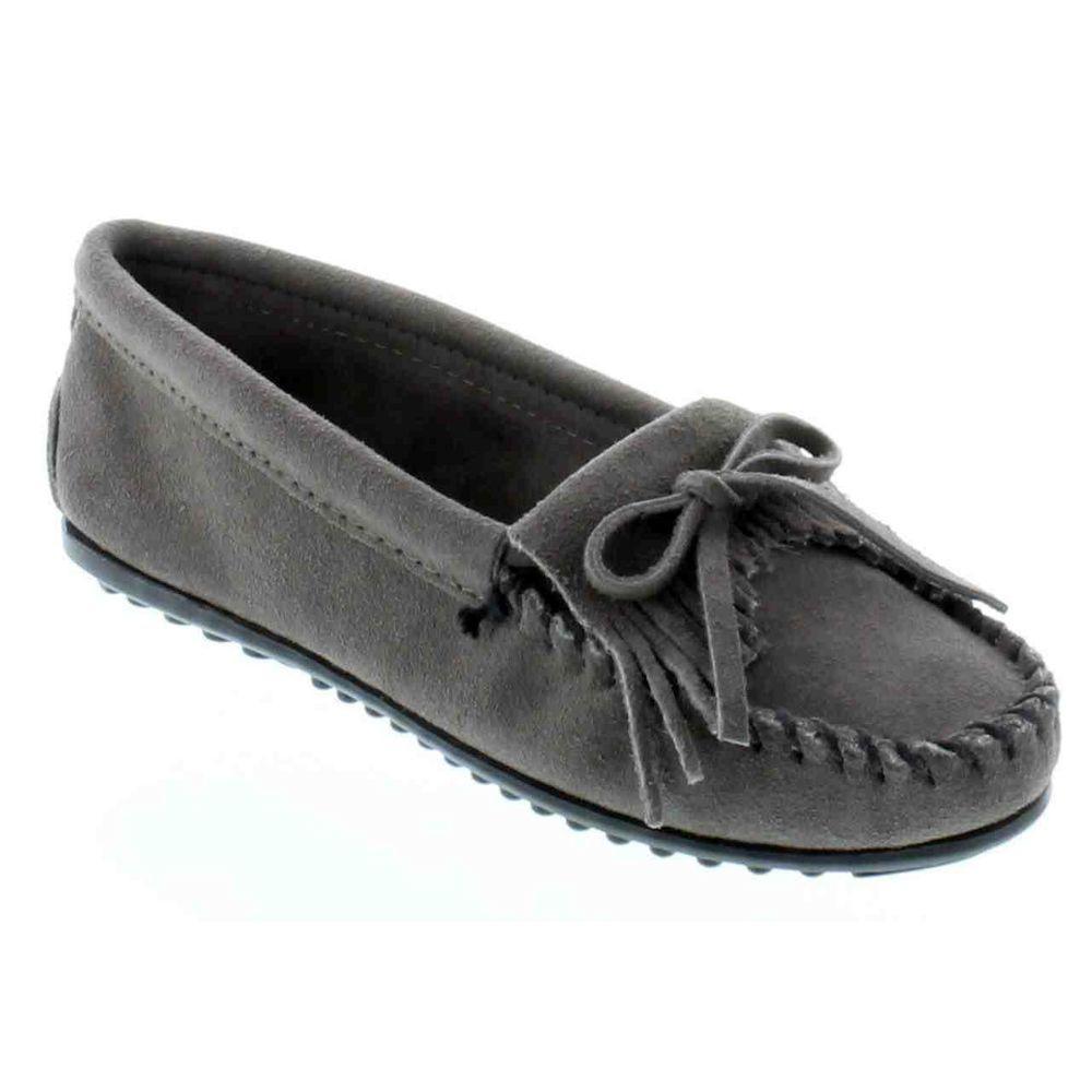 Grey minnetonka hot sale moccasins