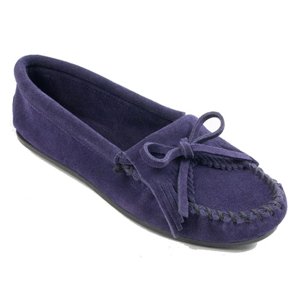 Minnetonka Women s 409T Kilty Navy Suede Tip Top Shoes of New York