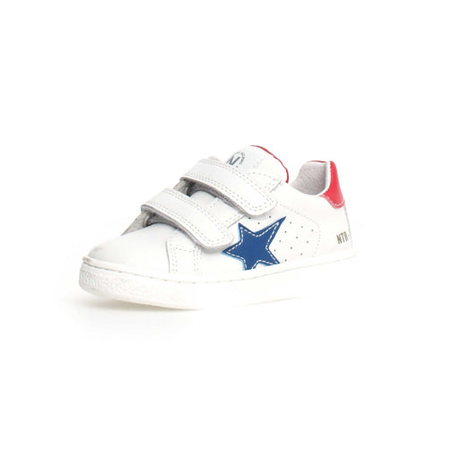 Naturino Boy's Pinn White Leather/Blue Star (Sizes 27-32) - 1082434 - Tip Top Shoes of New York