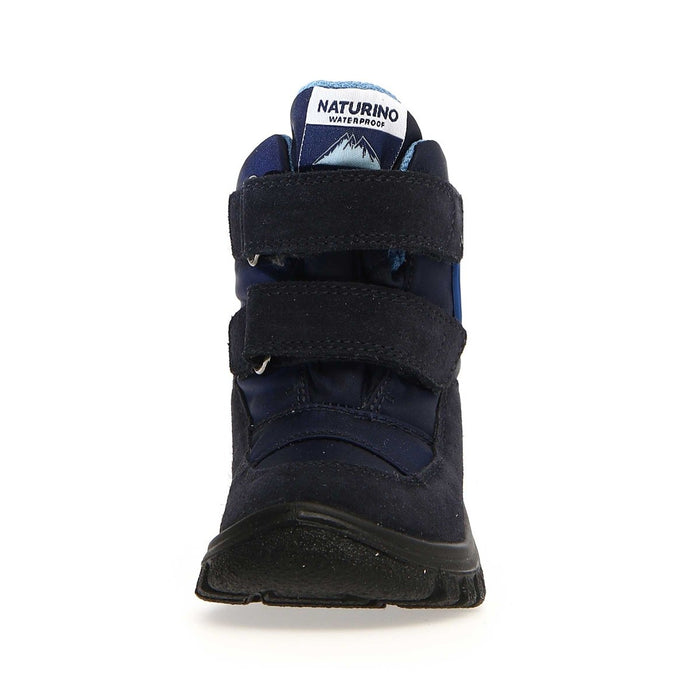 Naturino Boy's (Sizes 33-35) Pile Navy/Blue Patch Hi Watewrproof - 1078901 - Tip Top Shoes of New York