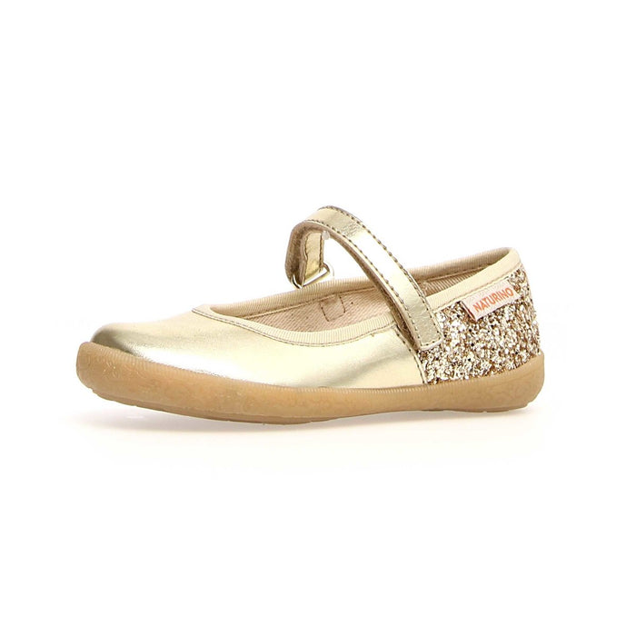Naturino Girl's (Sizes 26-30) Frollik Gold Patent/Sparkle - 1078447 - Tip Top Shoes of New York