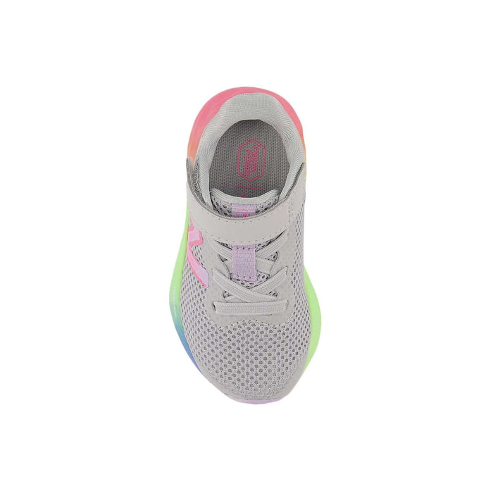 New Balance Toddler's Fresh Foam Arishi v4 Bungee Lace with Top Strap Grey/Rainbow - 1080887 - Tip Top Shoes of New York