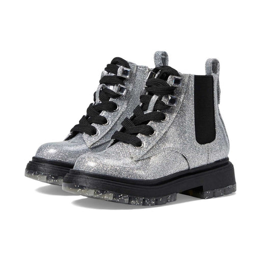 Nina Girl's Colette Silver Glitter Patent - 1077803 - Tip Top Shoes of New York