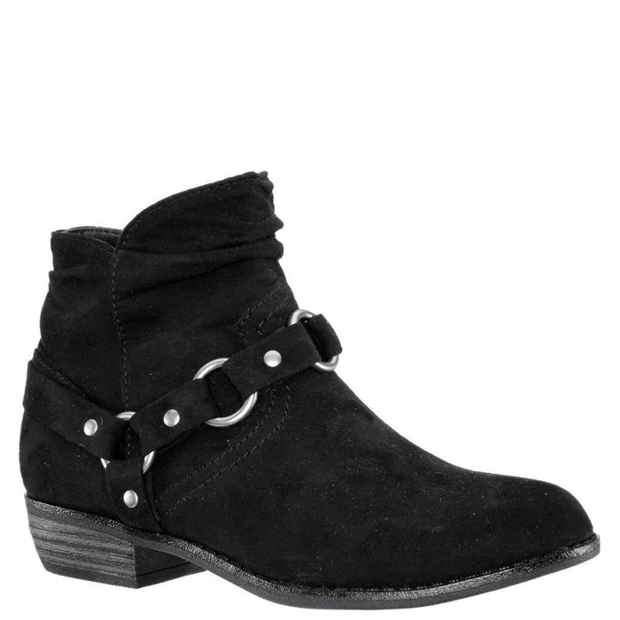 Nina Girl's Savinna Black Buckle Suede - 926184 - Tip Top Shoes of New York