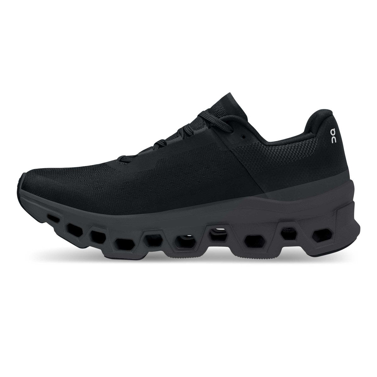 cloud monsters running shoes On Cloudmonster Women Black Magnet 10.5