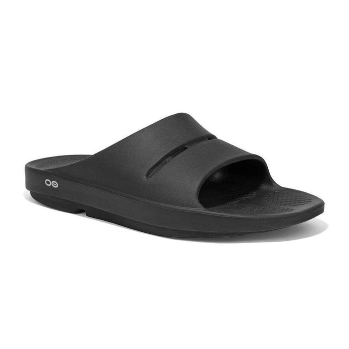 OOFOS Men's OOahh Black Rubber Slide - 10001075 - Tip Top Shoes of New York