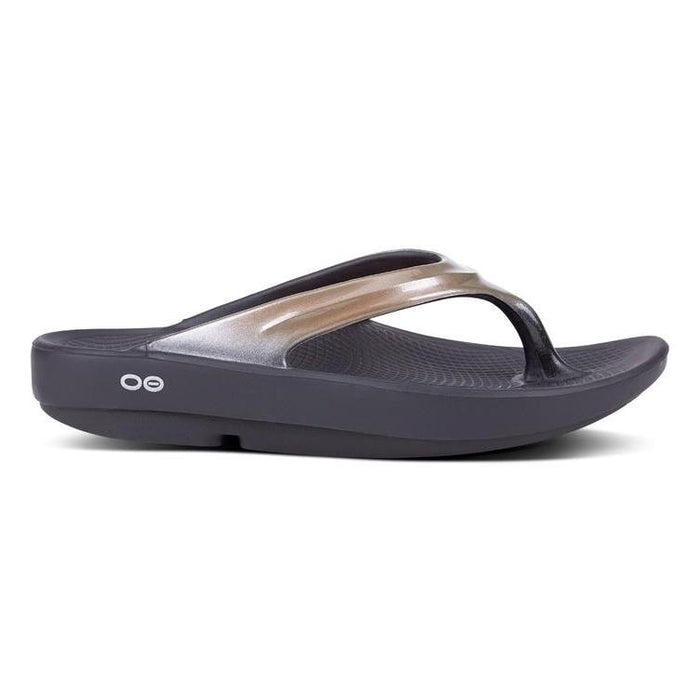OOFOS Women's OOlala Black/Latte - Tip Top Shoes of New York