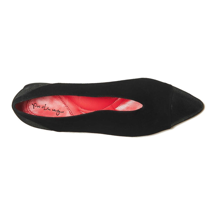 Pas De Rouge Women's Janet 4730 Black Suede/Lizard - 3014043 - Tip Top Shoes of New York